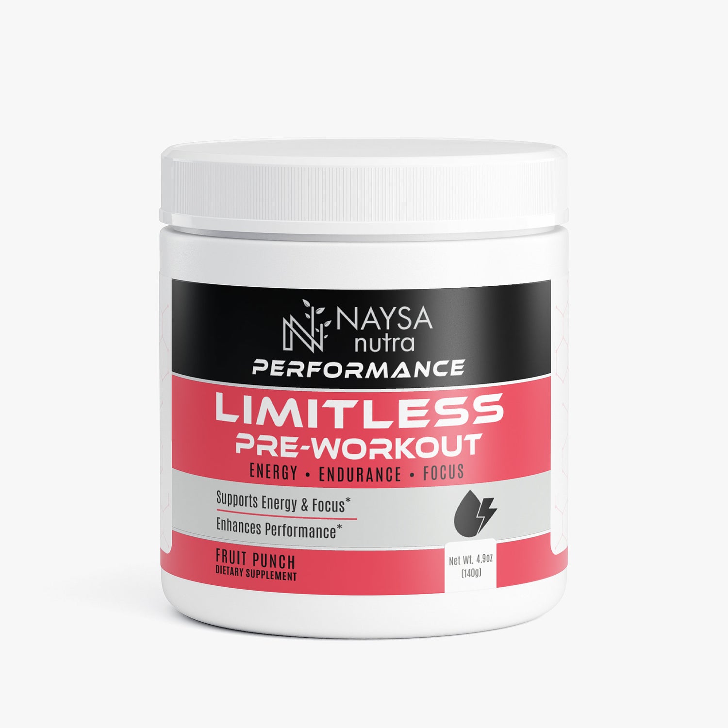 Limitless Pre-Workout Energy Powder (Fruit Punch)