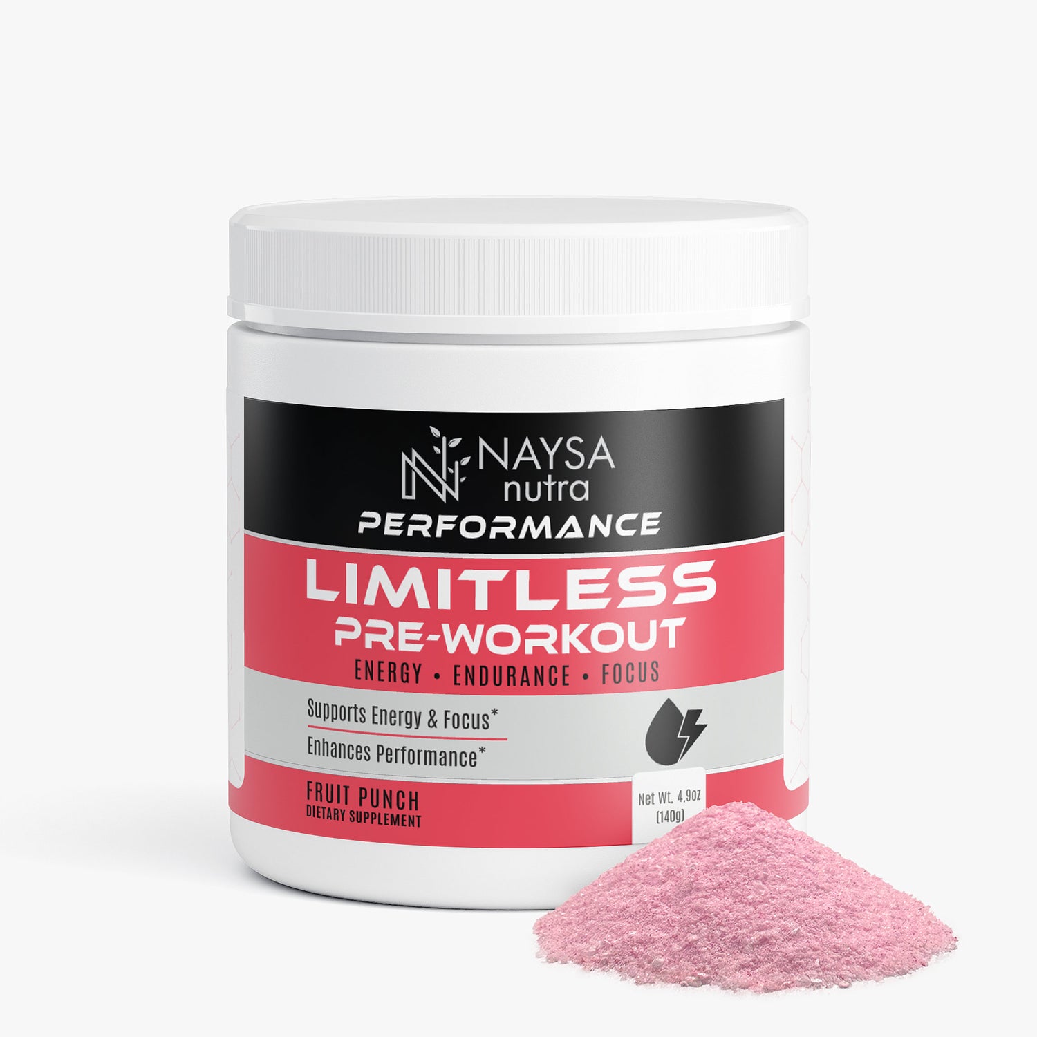 Limitless Pre-Workout Energy Powder (Fruit Punch)